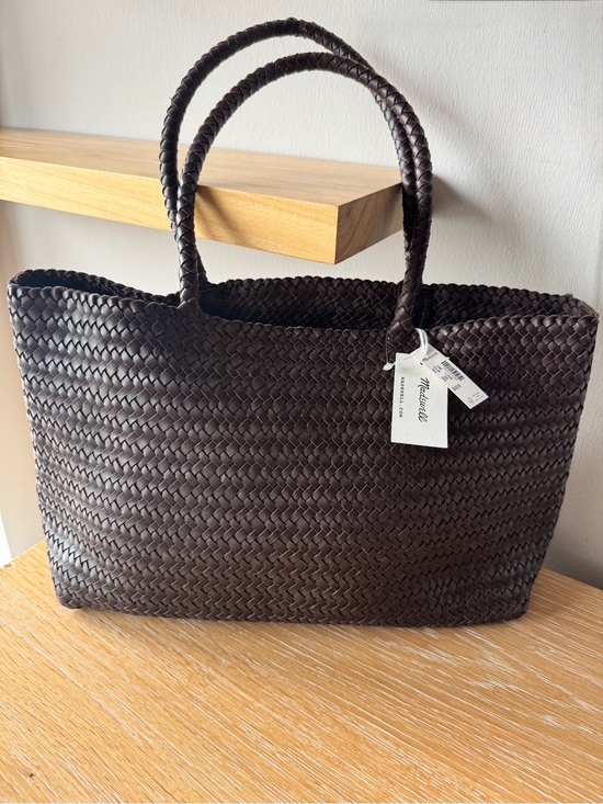 Madewell Handbags - NWT! | MADEWELL The Signature Woven Tote in Coffee Bean | 100% Leather | NP318